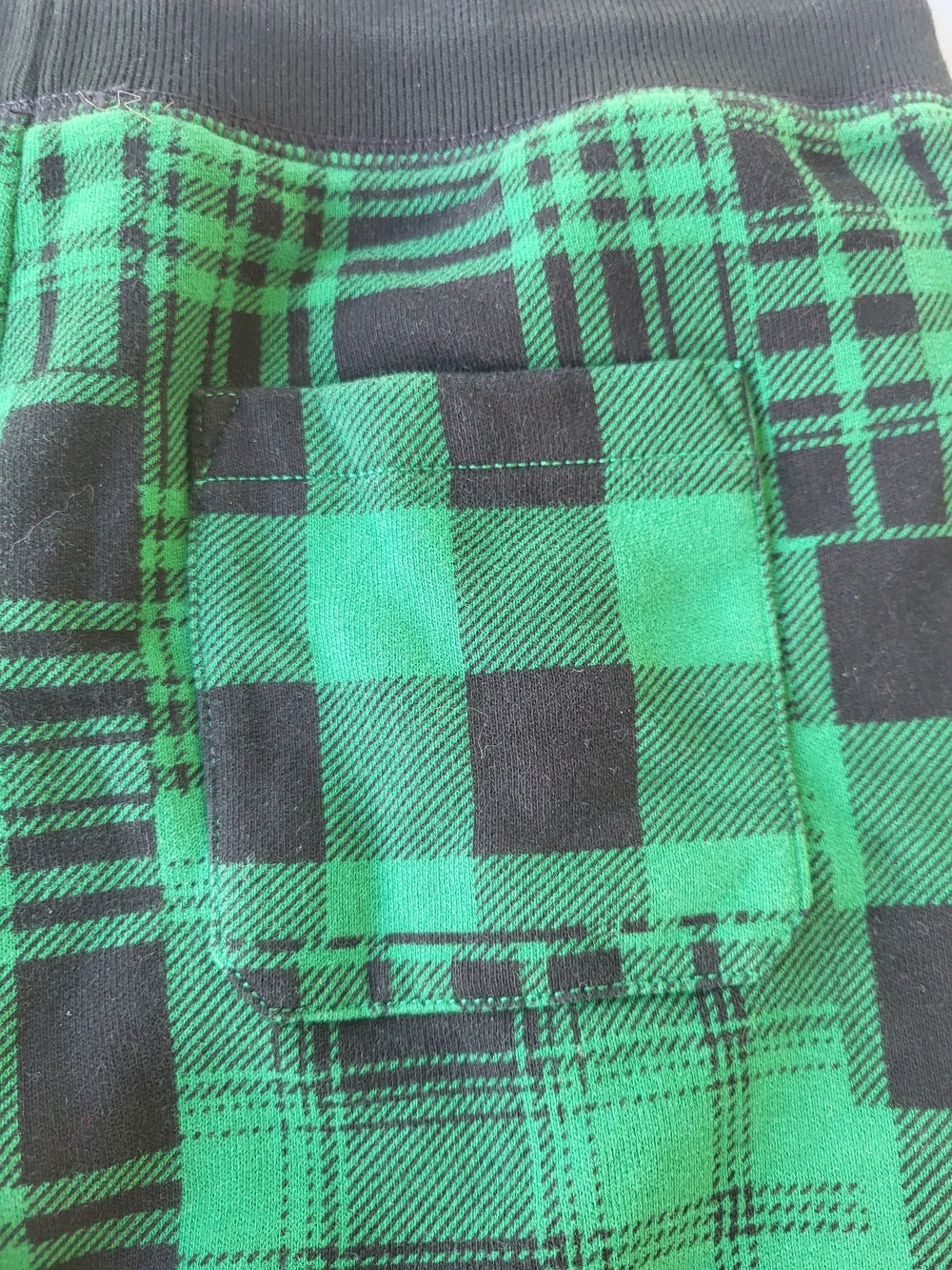 Ralph Lauren Green Plaid Kids Jogger Pants